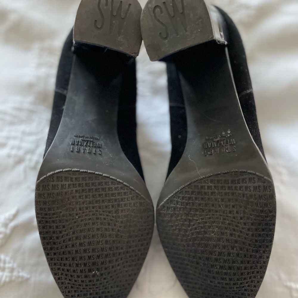 Stuart Weitzman black suede booties size 8.5 - Picture 4 of 5